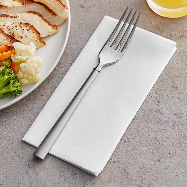 Glownary Linen-Feel White Dinner Napkins, 14x14 Inch Ultra-Ply, Flat-Packed, Square, Restaurant Grade, 1000 Count view 2