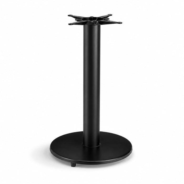 Glownary Cast Iron Counter Height Table Base, 22 Inch Round Black Base with Spider, Powder Coated Steel Column, Self-Leveling Feet, Indoor Use