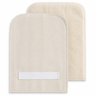 SafeMitt Terry Cloth Pan Grabber with Wrist Strap, Beige, 8.5 x 11 Inch, Heat Protection up to 450°F, Pack of 12, Made in USA
