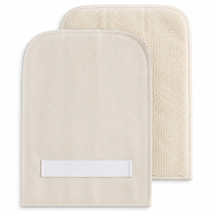 SafeMitt Terry Cloth Pan Grabber with Wrist Strap, Beige, 8.5 x 11 Inch, Heat Protection up to 450°F, Pack of 12, Made in USA