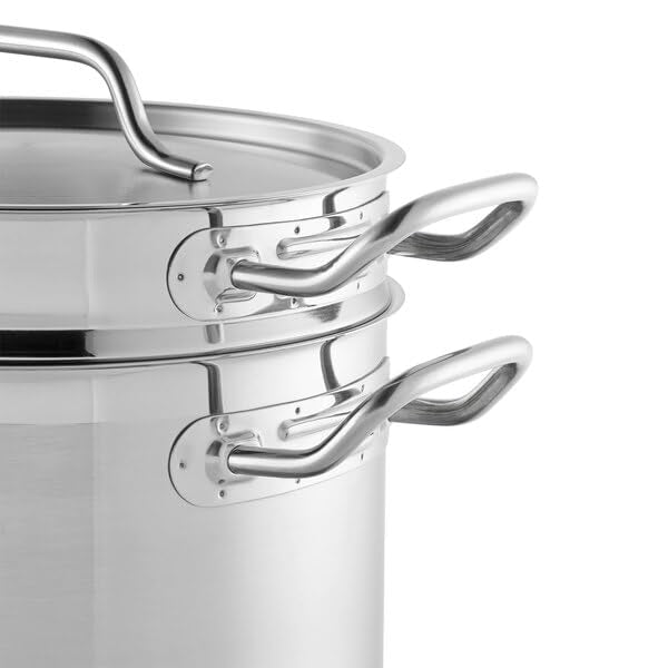 Glownary SS1 8 Qt. Stainless Steel Aluminum-Clad Pasta Cooker view 3