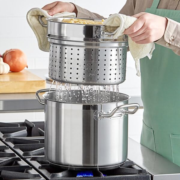 Glownary SS1 8 Qt. Stainless Steel Aluminum-Clad Pasta Cooker view 5