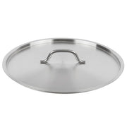 SS1 Series 16 9/16 Inch Stainless Steel Replacement Lid with Handle, Round Shape, 40 Qt Stock Pot Cover, Silver, Commercial Grade, NSF Listed