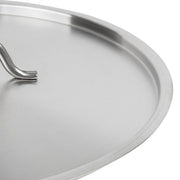 SS1 Series 16 9/16 Inch Stainless Steel Replacement Lid with Handle, Round Shape, 40 Qt Stock Pot Cover, Silver, Commercial Grade, NSF Listed view 3