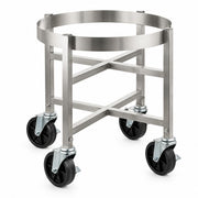 18-Inch Stainless Steel Stock Pot Dolly with Locking Swivel Casters, Commercial Kitchen Transport Cart, 304 Grade, 20x22 Inches, Silver