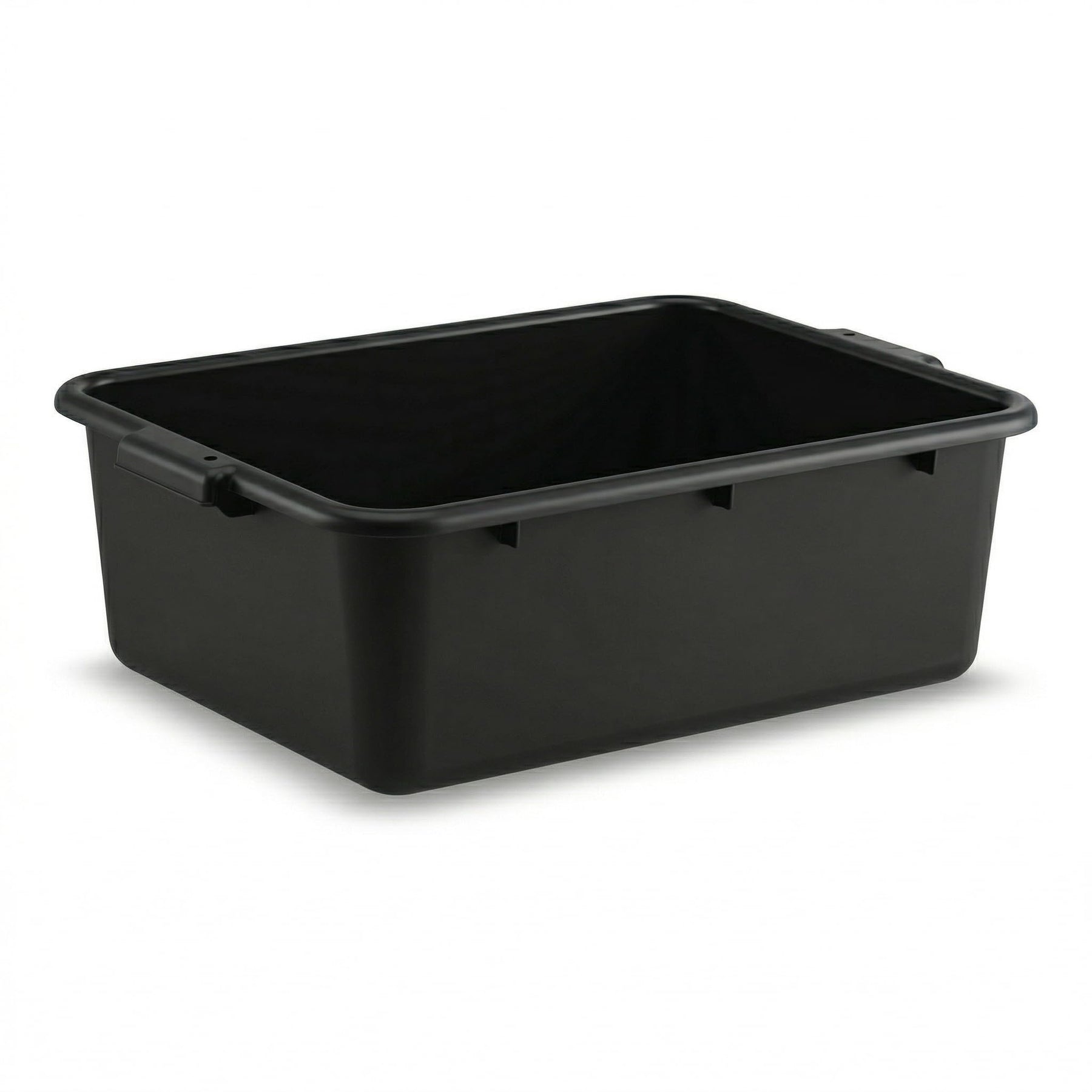 Glownary Commercial Bus Tub, 20 x 15 x 7 Inches, Black Polypropylene, BPA Free, NSF Listed, Stackable, Dishwasher and Freezer Safe, Textured Finish