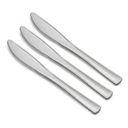 Glownary Classic Heavy Weight Plastic Knife, 7 3/4 Inch, Silver, Disposable Flatware for Weddings and Catering, 600 per Case