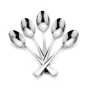Glownary Classic Heavy Weight Silver Plastic Teaspoons, 6 3/4 Inches, Metallic Finish, 600 Count per Case