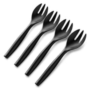 Glownary Black Plastic Serving Fork, 10 Inch, Disposable, 72 Count per Case, 3 Prongs, for Catering and Events