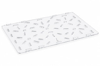 Glownary 26 x 18 Inch Clear Polycarbonate Food Box Drain Tray, Commercial Grade, NSF Listed, Rectangle Shape, Dishwasher Safe, Temperature Resistant -40 to 212°F