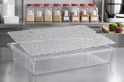 Glownary 26 x 18 Inch Clear Polycarbonate Food Box Drain Tray, Commercial Grade, NSF Listed, Rectangle Shape, Dishwasher Safe, Temperature Resistant -40 to 212°F view 2