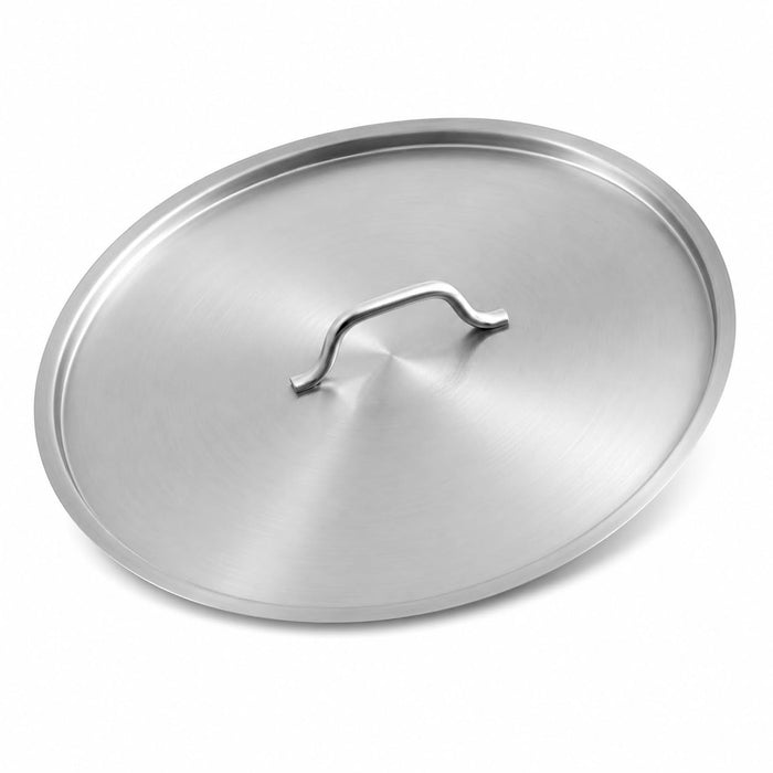 20-Inch Stainless Steel Stock Pot Lid, Commercial Grade SS1 Series, Round Cover with Handle for 80 Qt Pots, Silver, NSF Listed, Made in USA