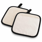SafeMitt Terry Cloth Pot Holder with Pocket, 9.5 x 8.5 Inch, Beige, Heat Protection up to 475°F, 12 Pack Rectangle Pan Grabber, Made in America