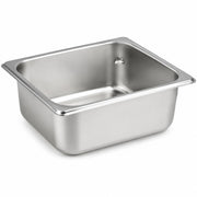 Glownary 1/6 Size Anti-Jam Stainless Steel Steam Table Pan, 22 Gauge, 2.5 Inch Deep, Silver, Hotel Food Pan with Reinforced Corners, Commercial Grade, 1.2 Qt Capacity, 6.87x6.38 Inches