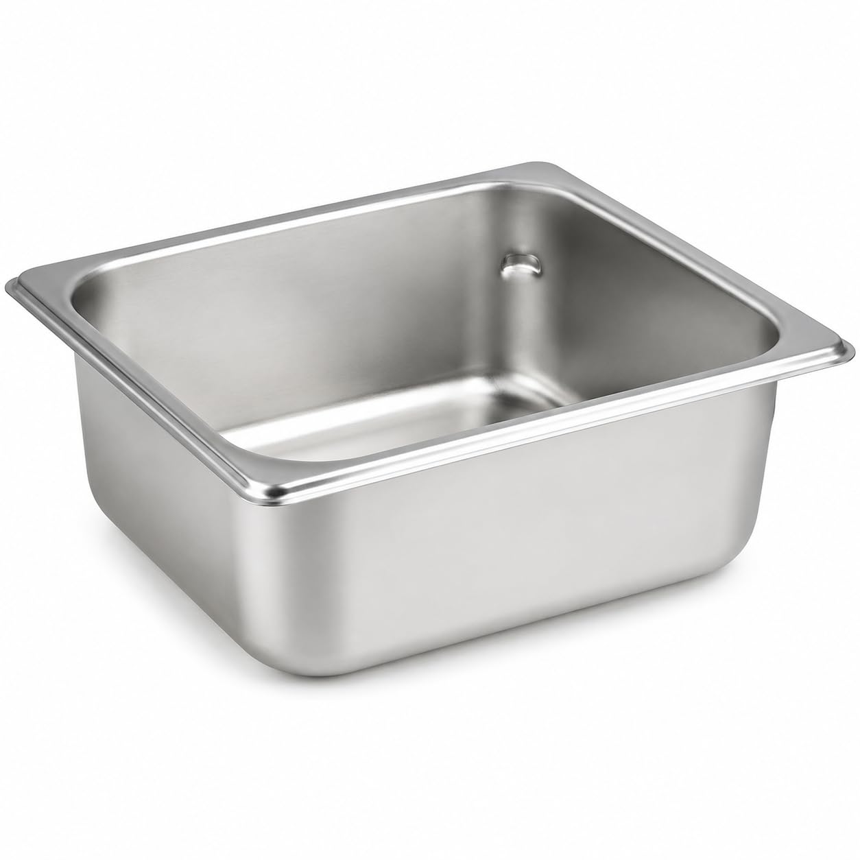 Glownary 1/6 Size Anti-Jam Stainless Steel Steam Table Pan, 22 Gauge, 2.5 Inch Deep, Silver, Hotel Food Pan with Reinforced Corners, Commercial Grade, 1.2 Qt Capacity, 6.87x6.38 Inches