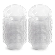 Glownary vWave Clear Plastic Bowl, 6 oz, Round Scalloped Edge, BPA Free, Polystyrene, 5.5 Inch Diameter, 180 per Case