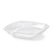 Glownary Square Serving Bowl, 24 oz, Clear PET Plastic, 7.5 x 7.5 x 1.625 Inches, Stackable, BPA Free, Cold Food Use, 300 per Case