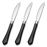 Glownary Empire Heavy Weight Plastic Knife, 7.5 Inch, Silver with Black Handle, Disposable Cutlery for Weddings and Events, 480 Count