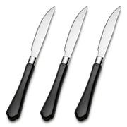 Glownary Empire Heavy Weight Plastic Knife, 7.5 Inch, Silver with Black Handle, Disposable Cutlery for Weddings and Events, 480 Count