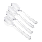 Glownary Clear Plastic Tasting Spoons, 5 Inch Length, Heavy Weight, BPA Free, Recyclable, 500 per Box