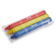 Glownary Kids Restaurant Crayons, 3 Pack in Cello Wrap, Assorted Colors, 3.5 Inch Length, 1000 Case, Standard Style