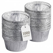 Aluminum Foil Ramekin Cups, 4 oz, Round, 1000/Case, 3.5 inch Diameter, Silver