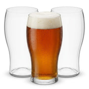 Glownary Heavy Weight PET Plastic Beer Glass, Clear, 10 oz, Round Shape, 64 per Case, BPA Free, 4.5 Inch Height