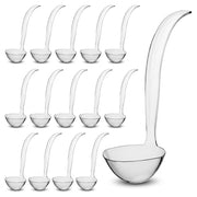 Glownary Clear Disposable Plastic Ladle, 5 oz Capacity, 10.25 Inch Handle, BPA Free, for Punch Bowls and Beverages, 48 per Case