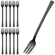 Glownary Black Plastic Tasting Fork, 6 Inch, Heavy Weight, 3-Tine Design, BPA Free, Recyclable, 400 per Box