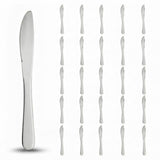 Glownary Classic Heavy Weight Silver Plastic Knives, 7 3/4 Inches, 50 Pack, Disposable Flatware for Weddings and Parties