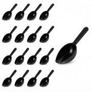 Glownary Black Plastic Disposable Utility Scoop, 6 oz Capacity, 72 Count, Rounded Style, for Ice, Candy and Popcorn