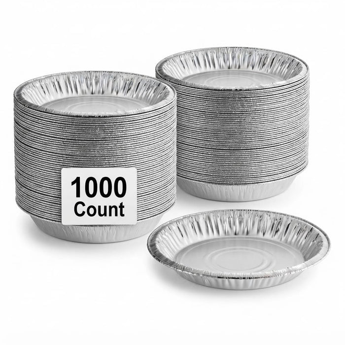 Disposable Aluminum Foil Pie Pan, 9 5/8" x 1 3/16" Deep, 45 Gauge, 500/Case
