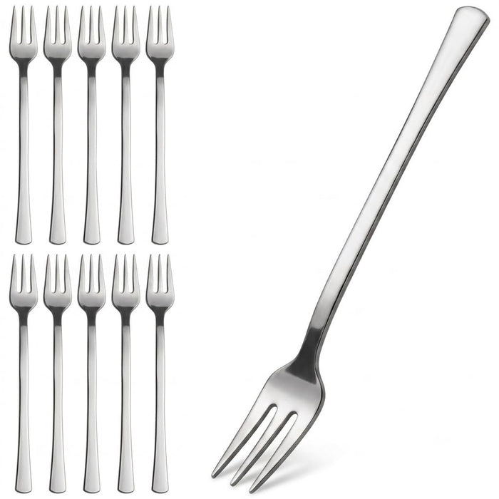 Glownary Silver Plastic Tasting Fork, 6 Inch, Heavy Weight, BPA Free, Recyclable, 400 per Box