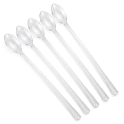 Glownary Clear Plastic Tasting Spoons, 6 Inch Length, Heavy Weight, BPA Free, Recyclable, 400 per Box for Sampling and Catering