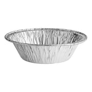 Glownary Aluminum Foil Pie Pan, Silver, 45 Gauge, Round with Curl Rim, 1000 Count Case