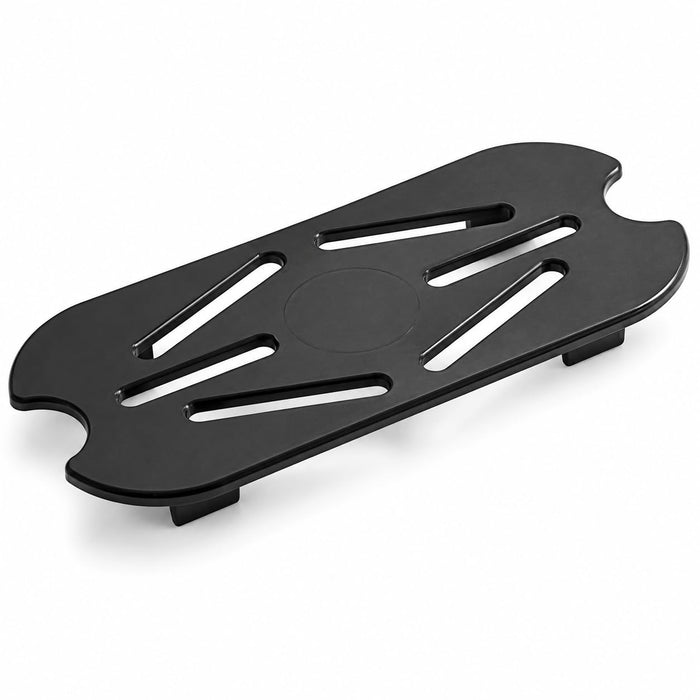 [6 Pack] 1/9 Size Black Polycarbonate Drain Tray, NSF Listed, Rectangle Shape, 5 x 2.375 Inches, Dishwasher Safe, Commercial Food Pan Accessory