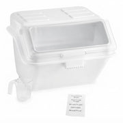Glownary Commercial Ingredient Storage Bin, 12.6 Gallon, 200 Cup Capacity, with Flip Lid, Label Sheet, and Scoop
