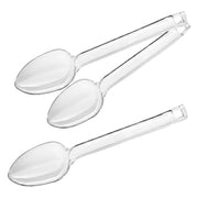 Glownary Clear Plastic Serving Spoons, 12 Inch, Disposable, 72 Count Case