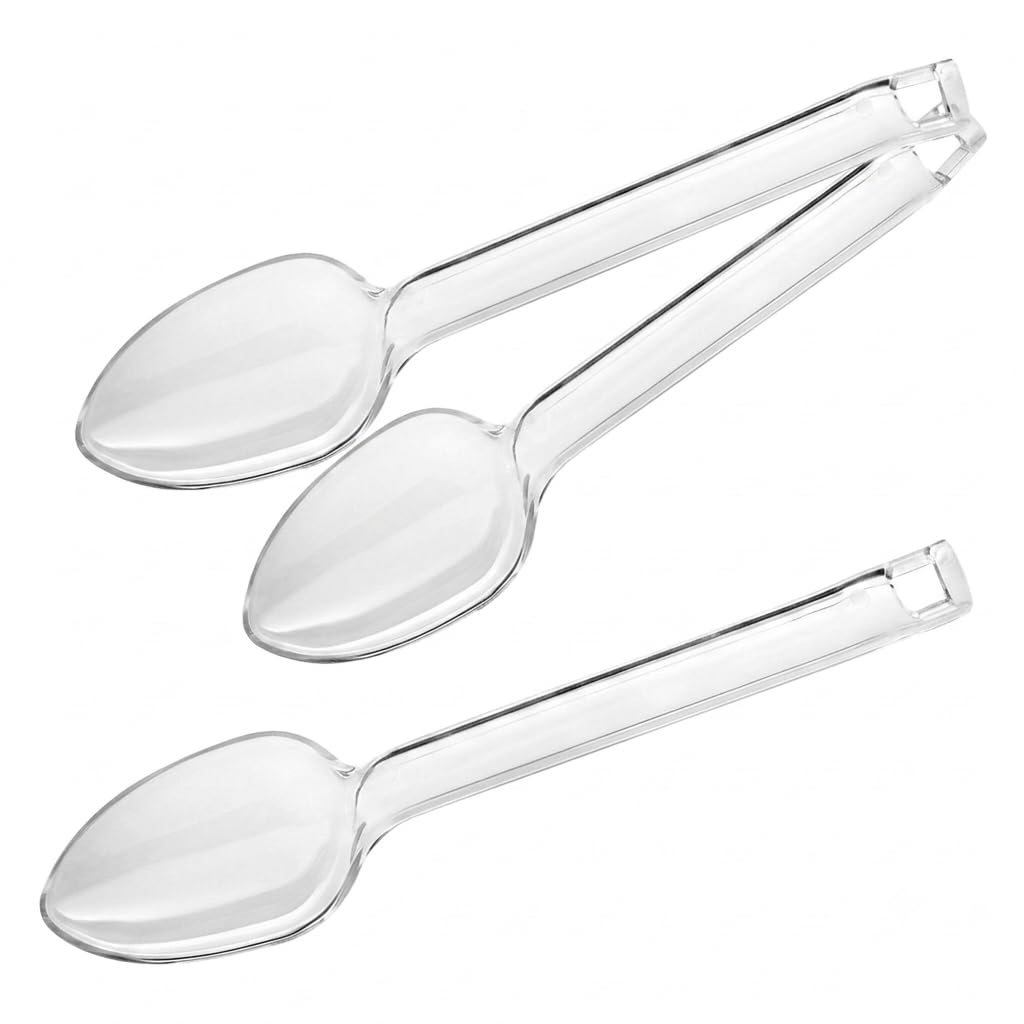 Glownary Clear Plastic Serving Spoons, 12 Inch, Disposable, 72 Count Case