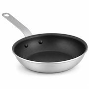 Glownary A3000 Series 8-Inch Aluminum Fry Pan with QuanTanium Non-Stick Coating, Silver, Plated Handle, Commercial Grade, 14.3x8.3 Inches