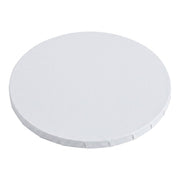Round White Cake Drum, 12 Inch Diameter, 1/2 Inch Thick, Corrugated Cardboard, Grease-Resistant Surface, Foil-Wrapped, 12 Count
