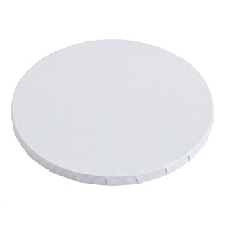 Round White Cake Drum, 12 Inch Diameter, 1/2 Inch Thick, Corrugated Cardboard, Grease-Resistant Surface, Foil-Wrapped, 12 Count