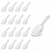 Glownary Clear Plastic Disposable Utility Scoop, 6 oz Capacity, 72 Count, 6.5 Inch Length, Rounded Style, for Ice, Candy and Popcorn