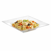 Glownary Square Clear Plastic Bowl, 12 oz, BPA Free, Wide Rim, Polystyrene, 8.25 x 8.25 Inch Top, 120 per Case