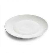 Glownary Coupe White Round Plastic Dinner Plates, 10 Inch, BPA Free, Disposable, for Events and Weddings, 12 Count