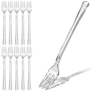 Glownary Clear Plastic Tasting Fork, 6 Inch, Heavy Weight, 3-Tine Design, BPA Free, Recyclable, 400 per Box