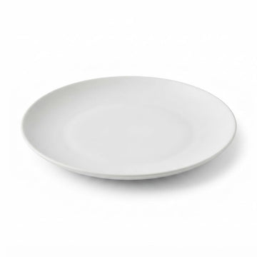 Glownary Coupe White Round Plastic Plates, 6 Inch, BPA Free, Disposable, for Events and Weddings, 15 Count