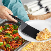 Glownary 10 Inch Black Disposable Plastic Spatula, Polystyrene Construction with Hanging Hole, for Catering and Buffets view 2