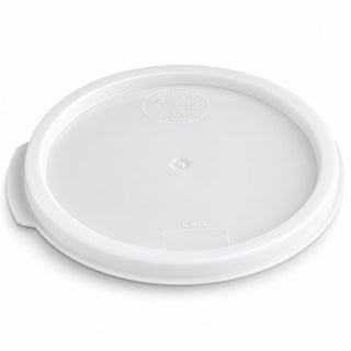 [12 PACK] Round Polypropylene Food Storage Container Lid, White, 2 and 4 Qt, Double-Sealing, NSF Listed, BPA Free, Dishwasher Safe, 7 3/4 Inch Diameter