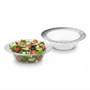 Glownary Wave Clear Plastic Bowl, 12 oz Capacity, 7 Inch Diameter, Polystyrene, Scalloped Edge, BPA Free, for Banquets and Events, 18 Count Sample Pack